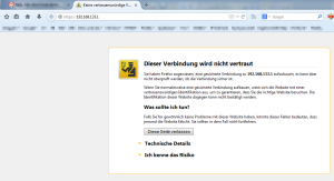 Browser Hinweis auf ein "unsicheres" Zertifikat