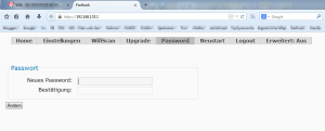 Passwort ändern!